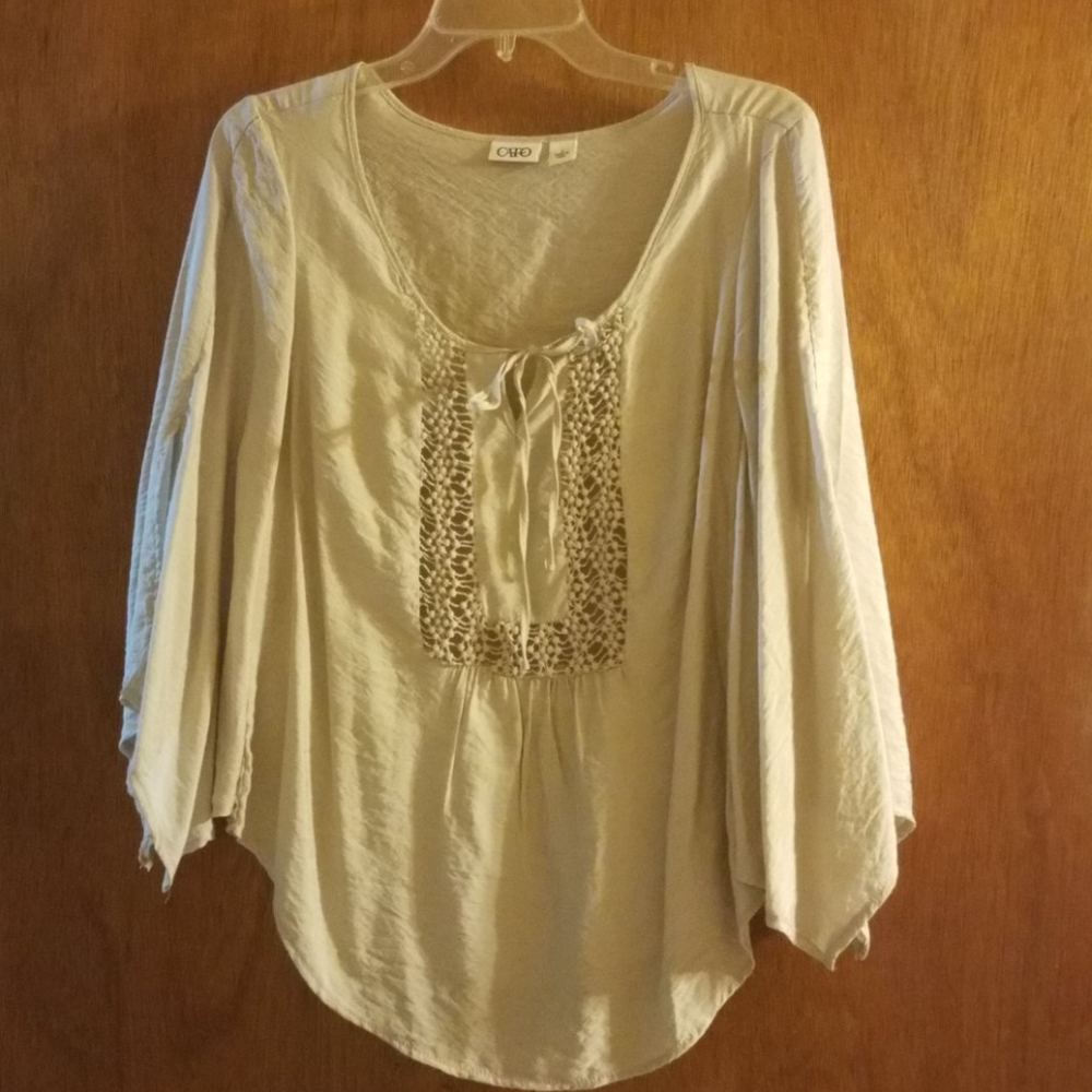 Cato Bmbroidered front chest blouse